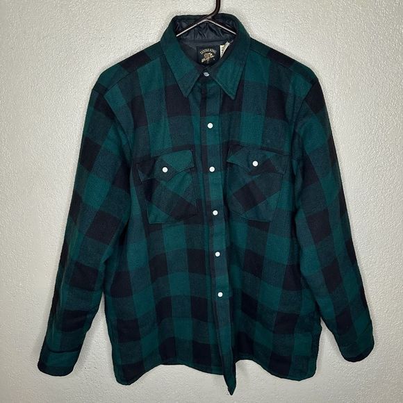 VTG USA Saddle King Snap Button Flannel Shirt Size L - Picture 2 of 5